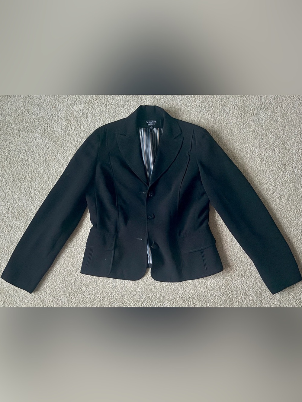 Signature by Larry Levine Women’s Black Blazer Size 8